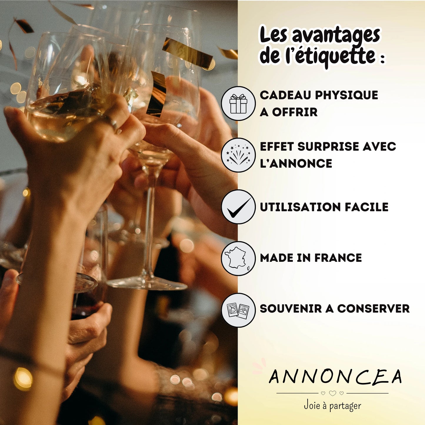 Domaine Grande Nouvelle - Etiquette bouteille vin annonce grossesse